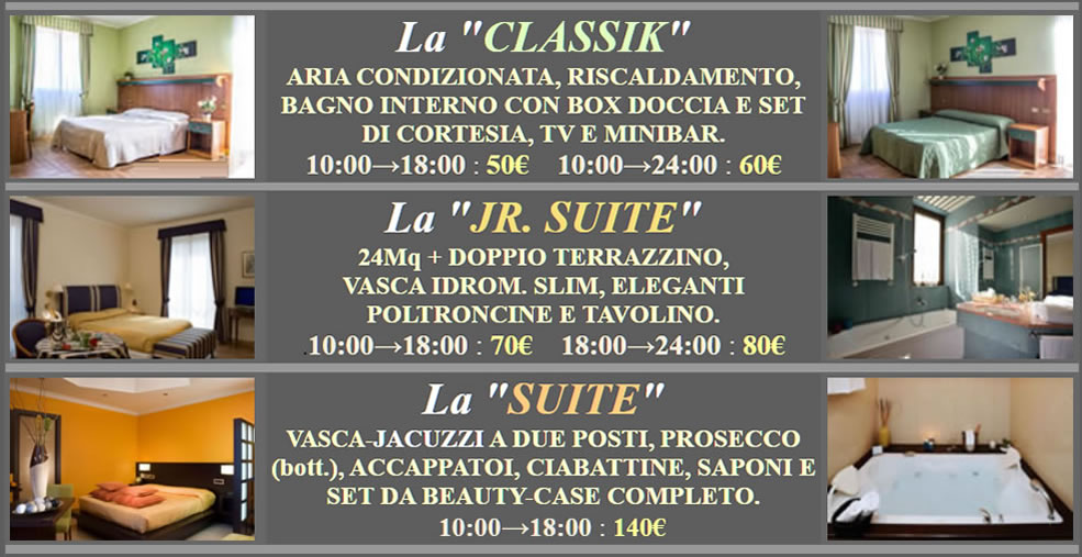 Collegamento a sito web di un albergo a ore a Roma nord.
